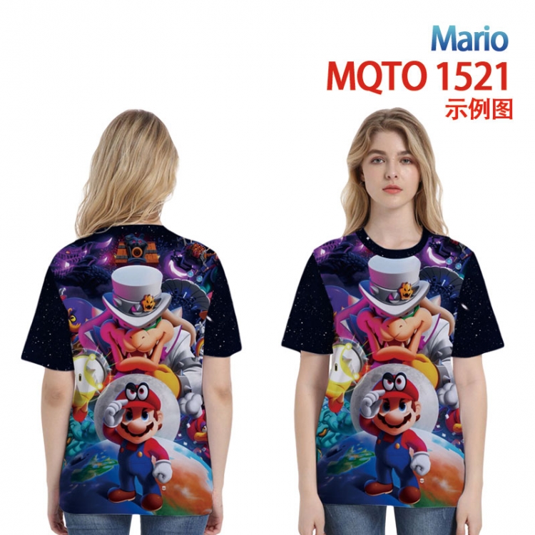 Super Mario Full color printing flower short sleeve T-shirt 2XS-4XL, 9 sizes MQTO1521