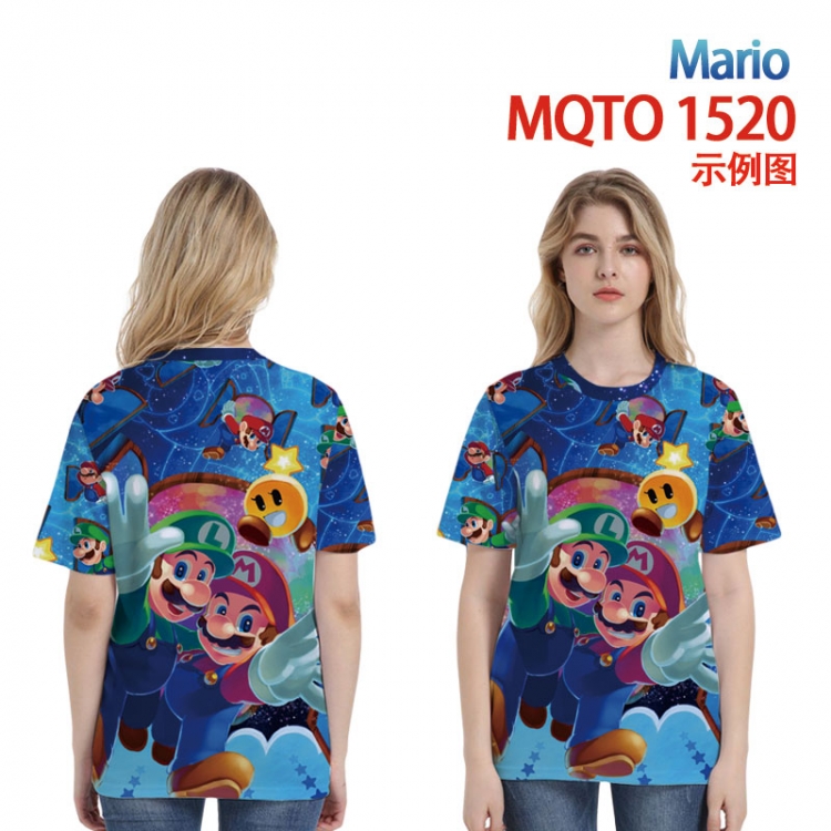 Super Mario Full color printing flower short sleeve T-shirt 2XS-4XL, 9 sizes MQTO1520