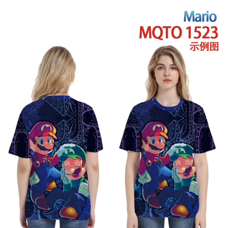 Super Mario Full color printing flower short sleeve T-shirt 2XS-4XL, 9 sizes MQTO1523