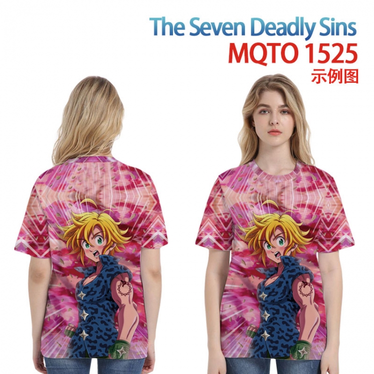 The Seven Deadly Sins Full color printing flower short sleeve T-shirt 2XS-4XL, 9 sizes MQTO1525