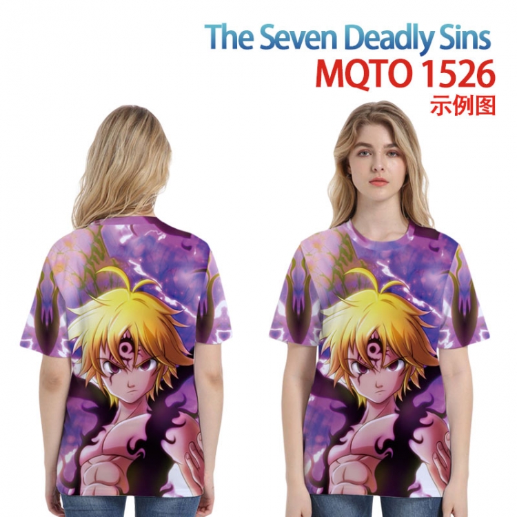 The Seven Deadly Sins  Full color printing flower short sleeve T-shirt 2XS-4XL, 9 sizes MQTO1526