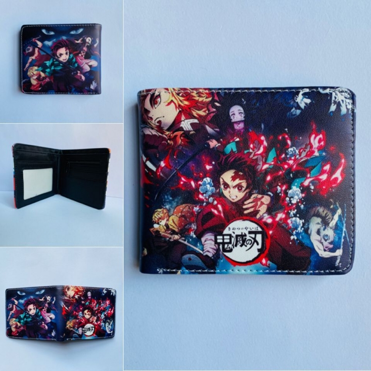 Demon Slayer Kimets Full color  two fold short wallet purse