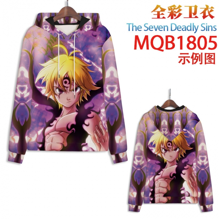 The Seven Deadly Sins Full Color Patch pocket Sweatshirt Hoodie  2XS-4XL, 9 sizes MQB1805
