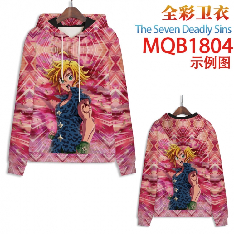 The Seven Deadly Sins Full Color Patch pocket Sweatshirt Hoodie  2XS-4XL, 9 sizes MQB1804