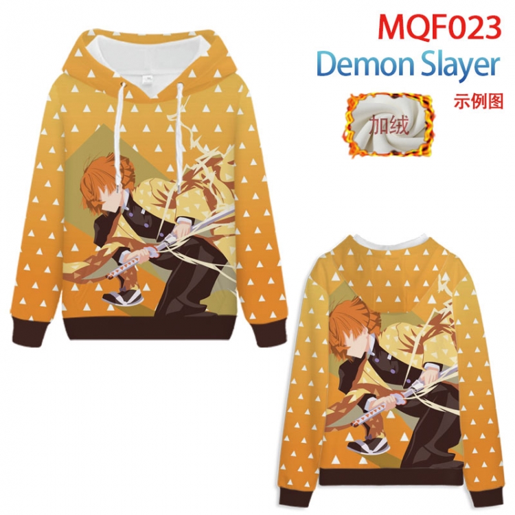 Demon Slayer Kimets Hooded pullover plus velvet padded sweater Hoodie 2XS-4XL, 9 sizes MQF023