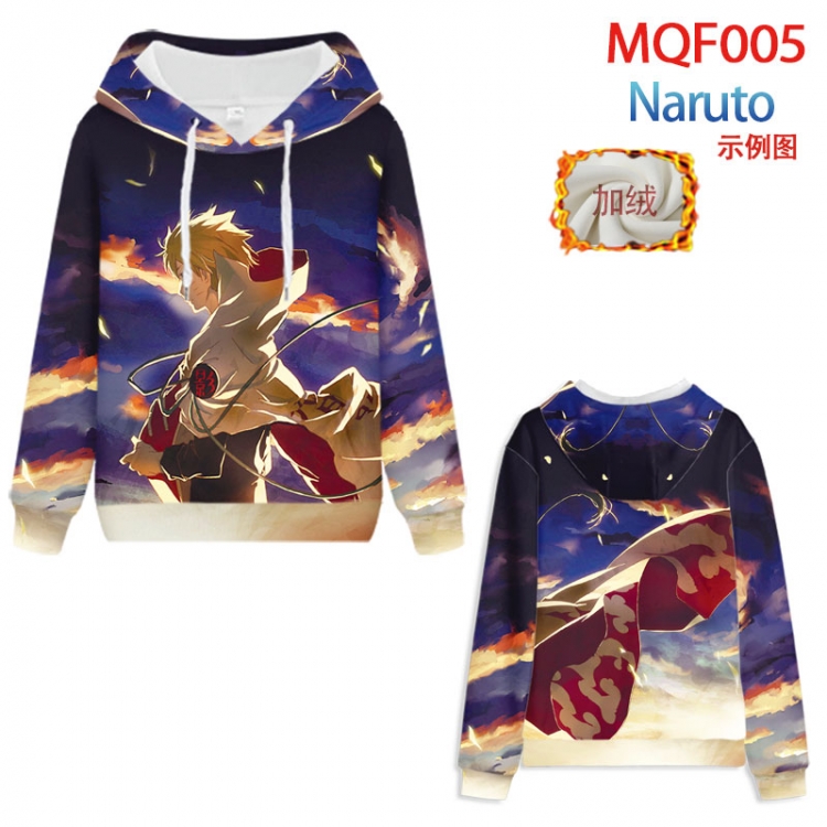 Naruto Hooded pullover plus velvet padded sweater Hoodie 2XS-4XL, 9 sizes MQF005