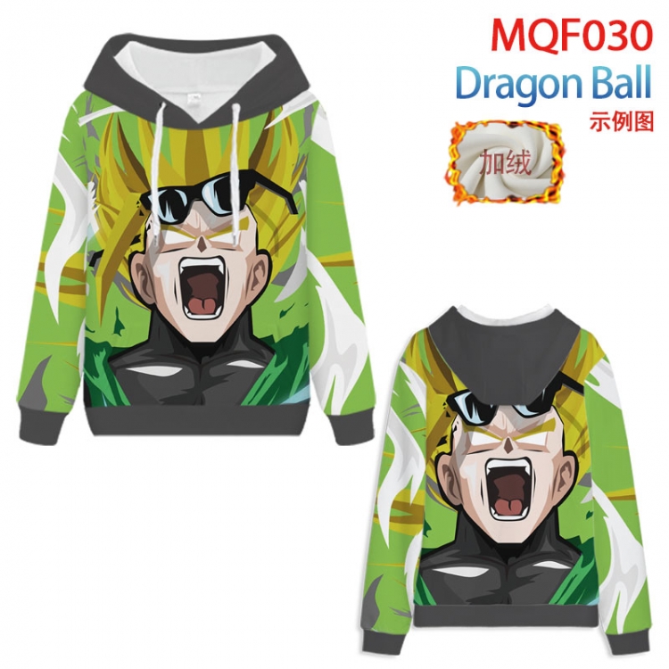 DRAGON BALL Hooded pullover plus velvet padded sweater Hoodie 2XS-4XL, 9 sizes MQF030