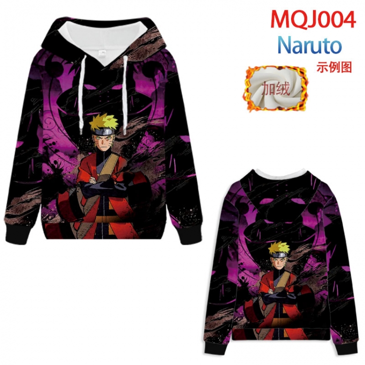 Naruto Hooded pullover plus velvet padded sweater Hoodie 2XS-4XL, 9 sizes MQF004