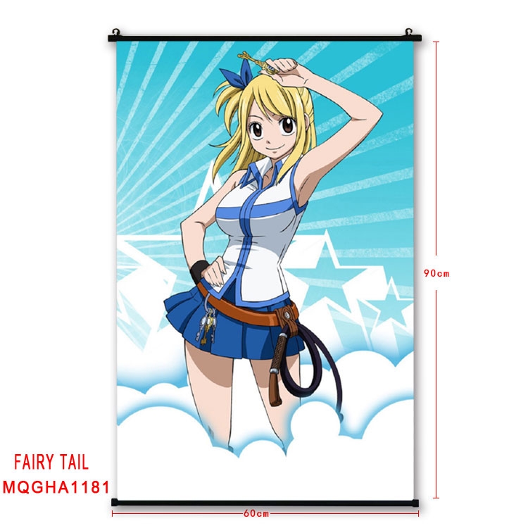 Fairy tail Anime plastic pole cloth painting Wall Scroll 60X90CM  MQGHA1181
