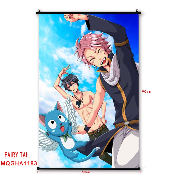 Fairy tail Anime plastic pole cloth painting Wall Scroll 60X90CM  MQGHA1183