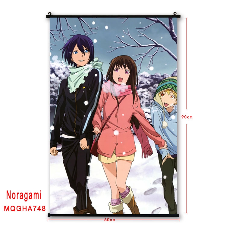 Noragami Anime plastic pole cloth painting Wall Scroll 60X90CM MQGHA748