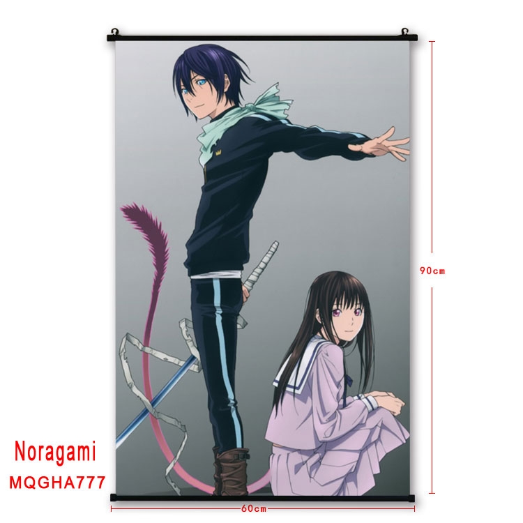 Noragami Anime plastic pole cloth painting Wall Scroll 60X90CM MQGHA777