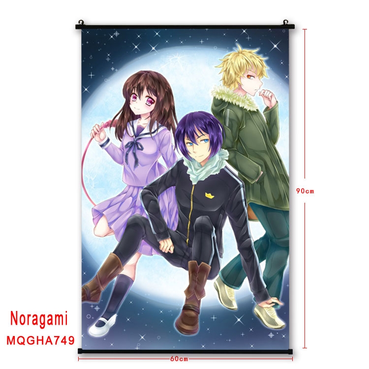 Noragami Anime plastic pole cloth painting Wall Scroll 60X90CM MQGHA749