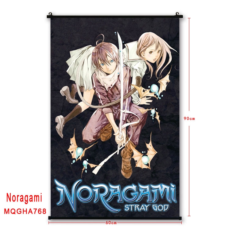 Noragami Anime plastic pole cloth painting Wall Scroll 60X90CM MQGHA768
