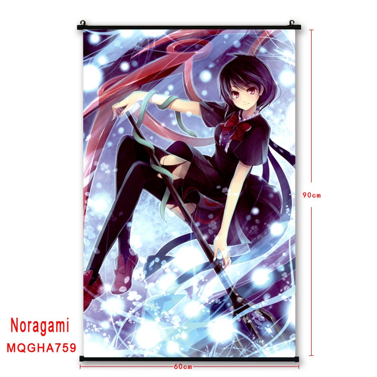 Noragami Anime plastic pole cloth painting Wall Scroll 60X90CM MQGHA759