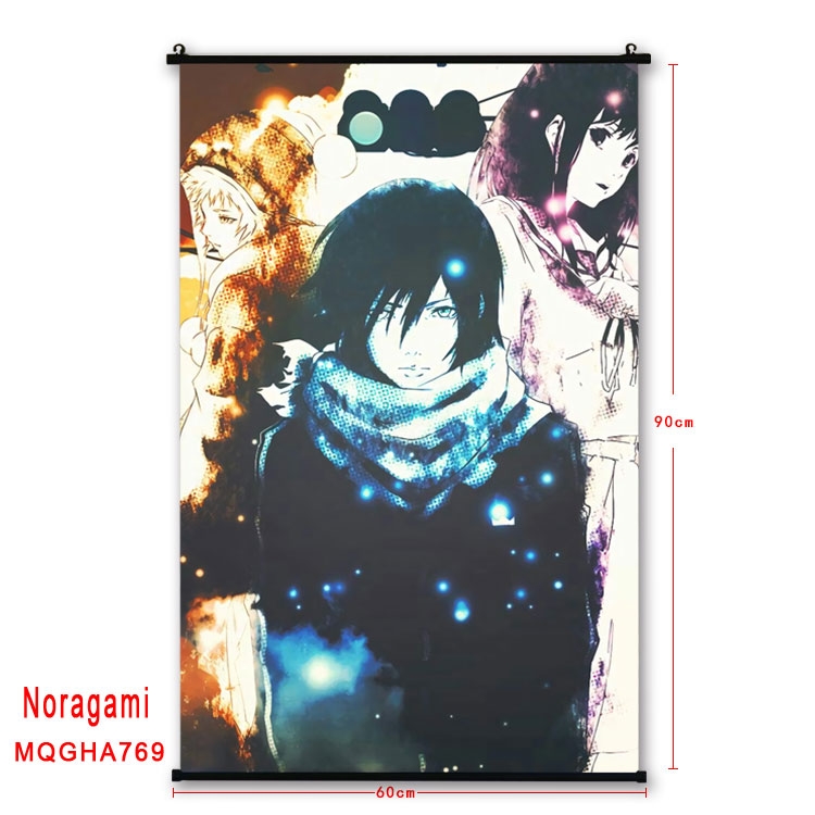 Noragami Anime plastic pole cloth painting Wall Scroll 60X90CM MQGHA769