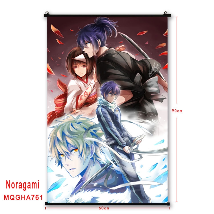 Noragami Anime plastic pole cloth painting Wall Scroll 60X90CM MQGHA761