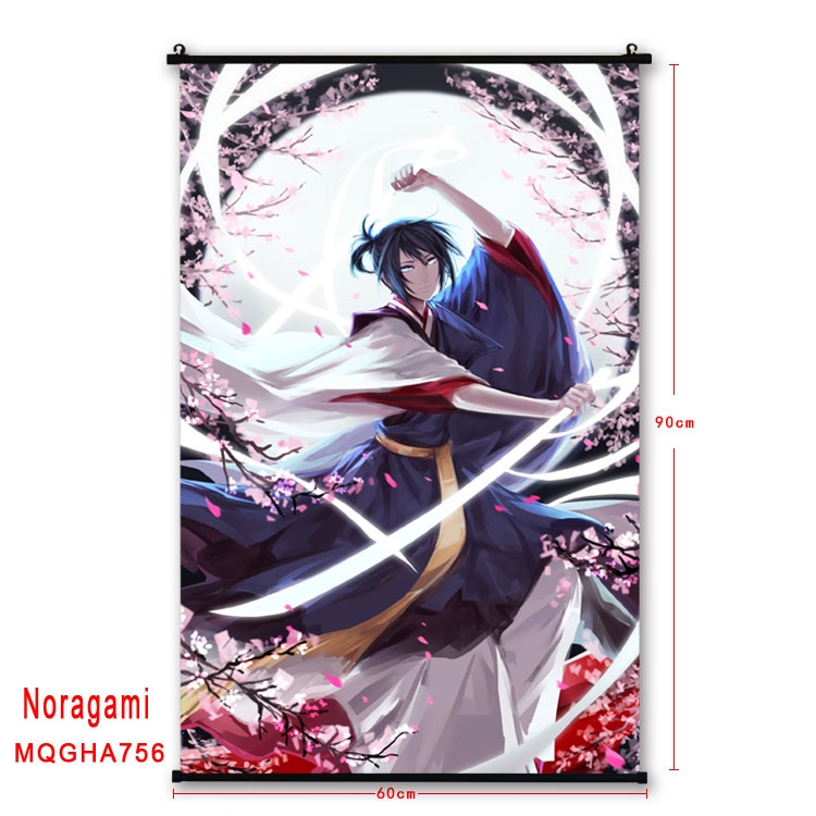 Noragami Anime plastic pole cloth painting Wall Scroll 60X90CM MQGHA756