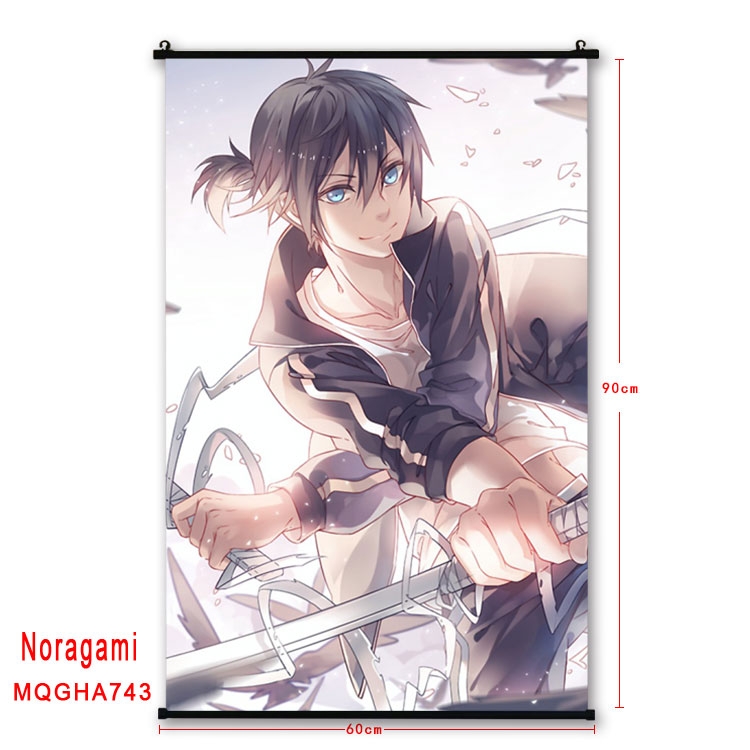 Noragami Anime plastic pole cloth painting Wall Scroll 60X90CM MQGHA743