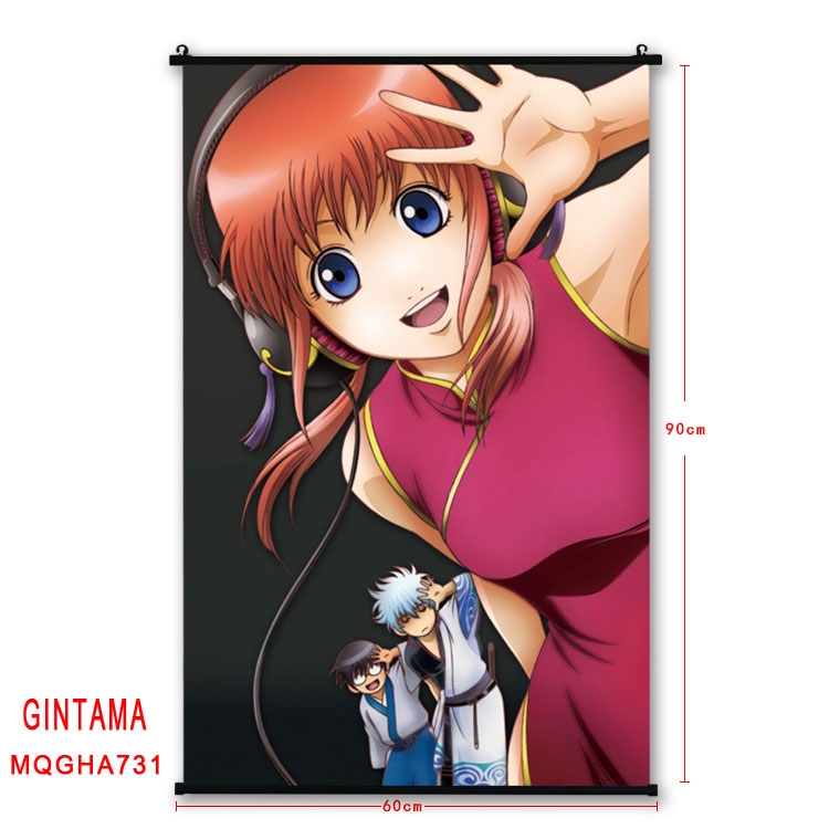 Gintama Anime plastic pole cloth painting Wall Scroll 60X90CM MQGHA731
