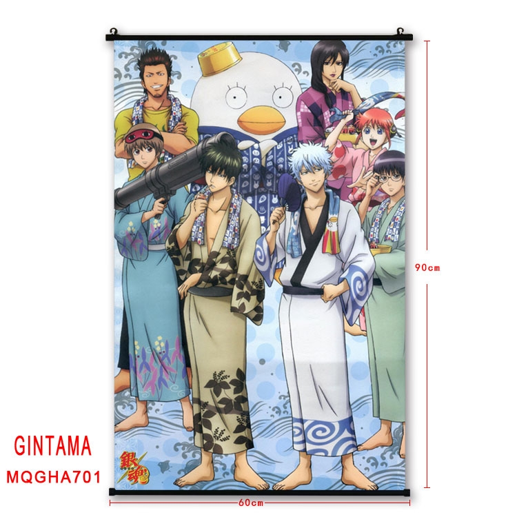 Gintama Anime plastic pole cloth painting Wall Scroll 60X90CM MQGHA701