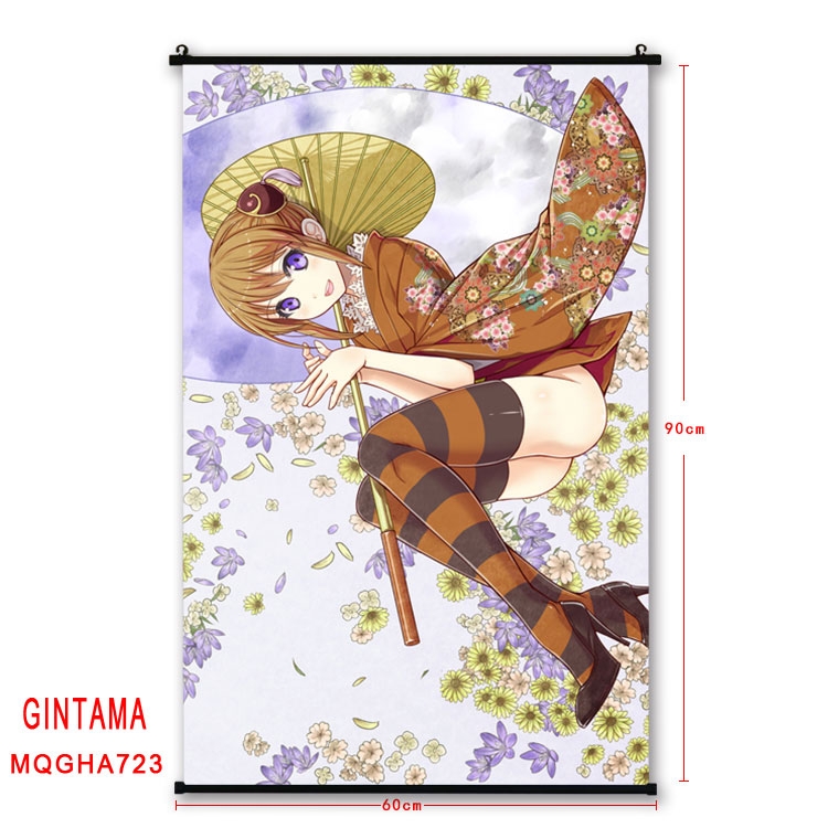 Gintama Anime plastic pole cloth painting Wall Scroll 60X90CM MQGHA723