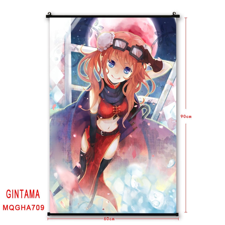 Gintama Anime plastic pole cloth painting Wall Scroll 60X90CM MQGHA709