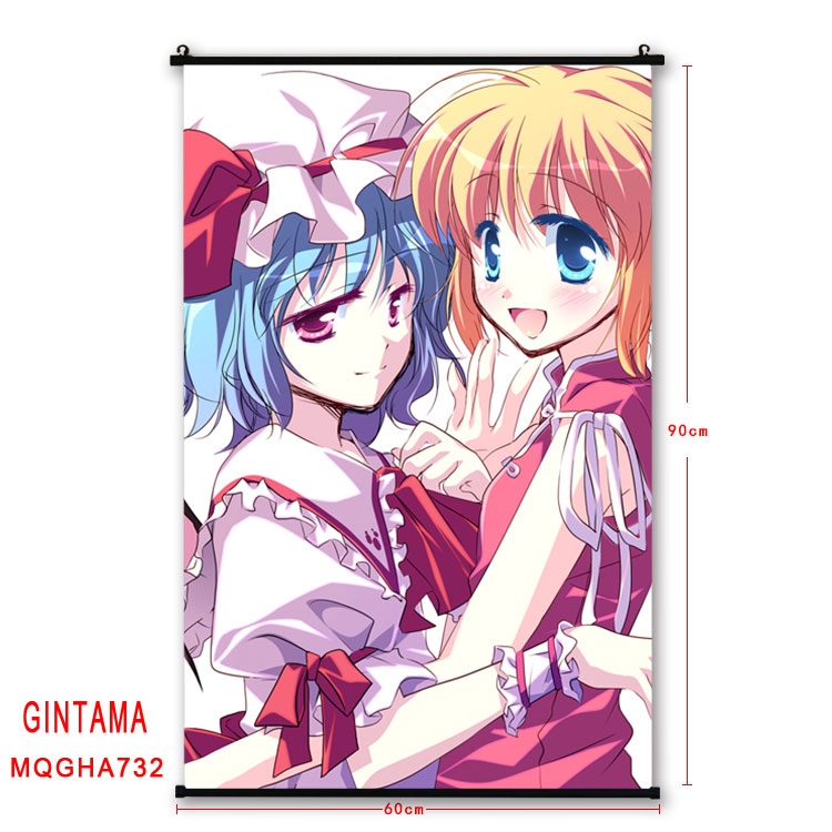 Gintama Anime plastic pole cloth painting Wall Scroll 60X90CM MQGHA732
