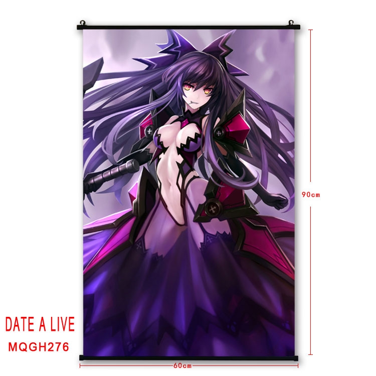 Date-A-Live Anime plastic pole cloth painting Wall Scroll 60X90CM MQGH276