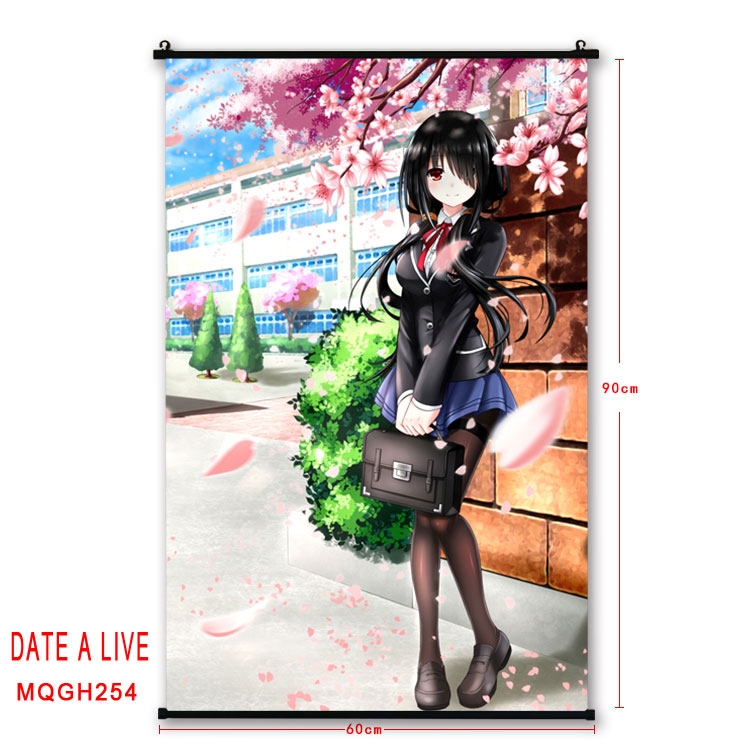 Date-A-Live Anime plastic pole cloth painting Wall Scroll 60X90CM MQGH254