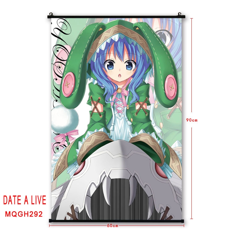 Date-A-Live Anime plastic pole cloth painting Wall Scroll 60X90CM MQGH292