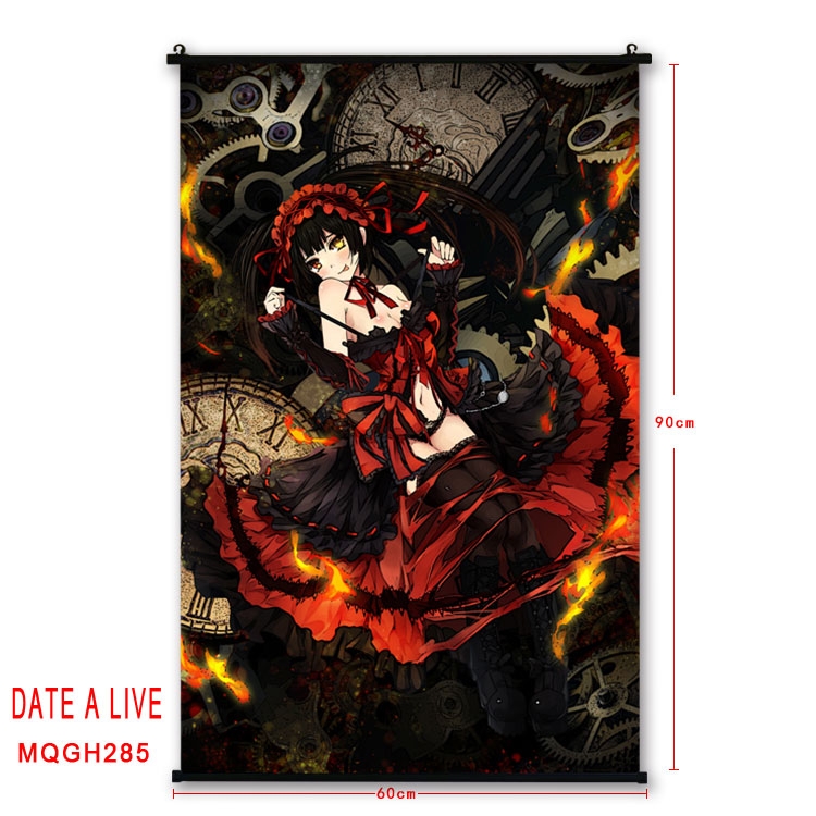Date-A-Live Anime plastic pole cloth painting Wall Scroll 60X90CM MQGH285