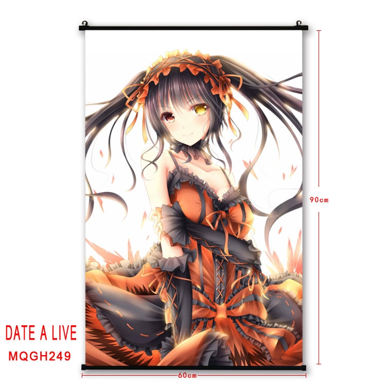 Date-A-Live Anime plastic pole cloth painting Wall Scroll 60X90CM MQGH249