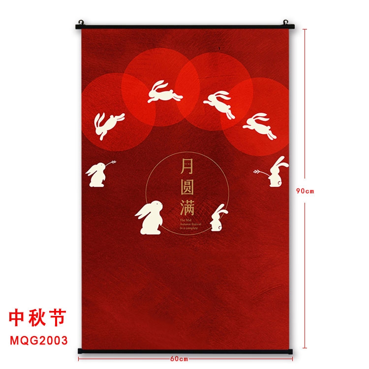 The Mid-autumn Festival Anime plastic pole cloth painting Wall Scroll 60X90CM MQG2003