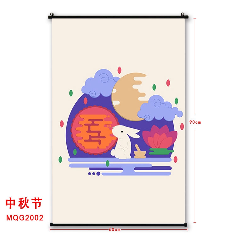 The Mid-autumn Festival Anime plastic pole cloth painting Wall Scroll 60X90CM MQG2002