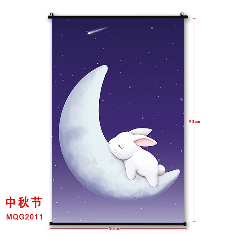 The Mid-autumn Festival Anime plastic pole cloth painting Wall Scroll 60X90CM MQG2011