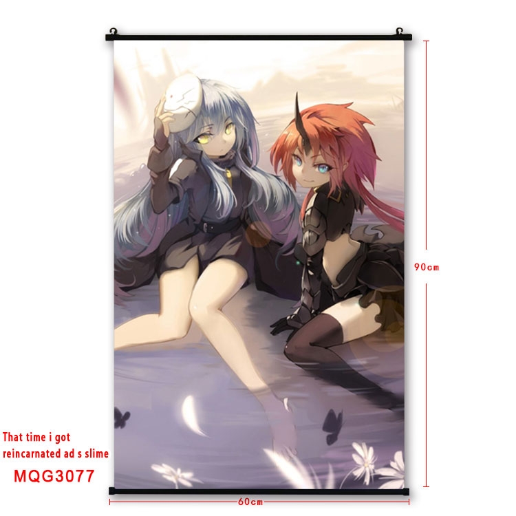 That Time I Got Slim Anime plastic pole cloth painting Wall Scroll 60X90CM MQG3077