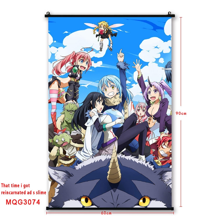 That Time I Got Slim Anime plastic pole cloth painting Wall Scroll 60X90CM MQG3074