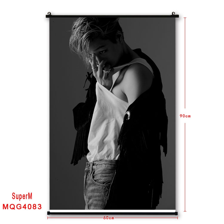 Super M  Celebrity plastic pole cloth painting Wall Scroll 60X90CM   MQG4083