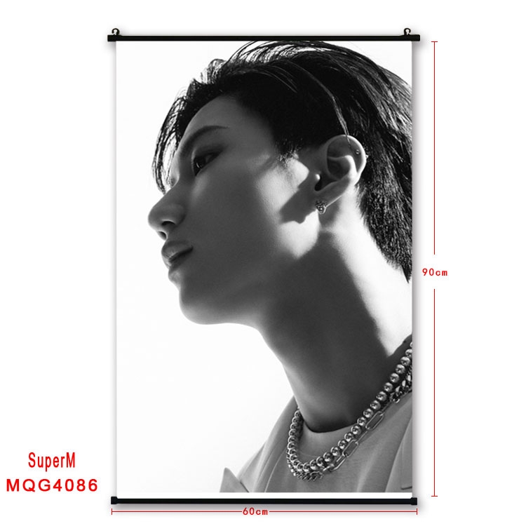 Super M  Celebrity plastic pole cloth painting Wall Scroll 60X90CM MQG4086