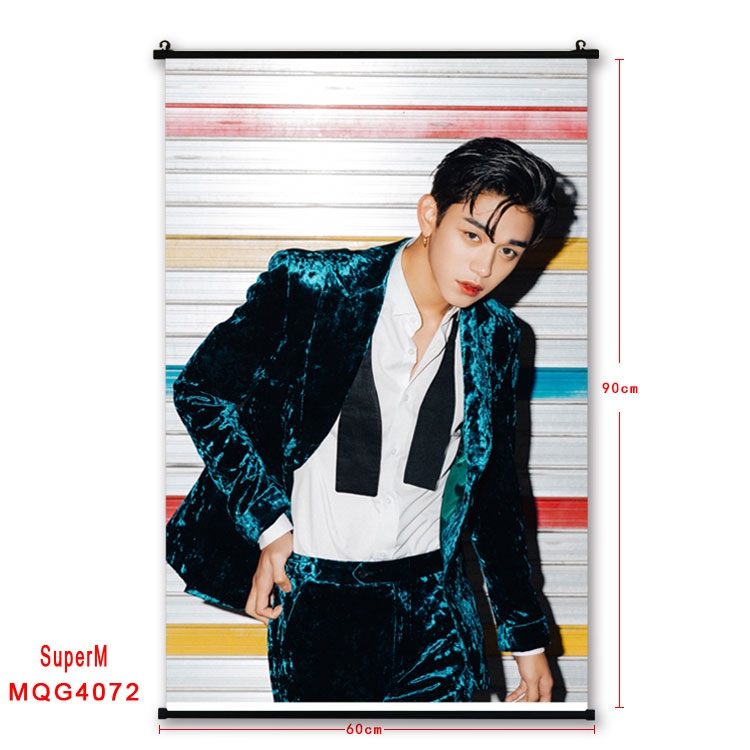 Super M  Celebrity plastic pole cloth painting Wall Scroll 60X90CM   MQG4072