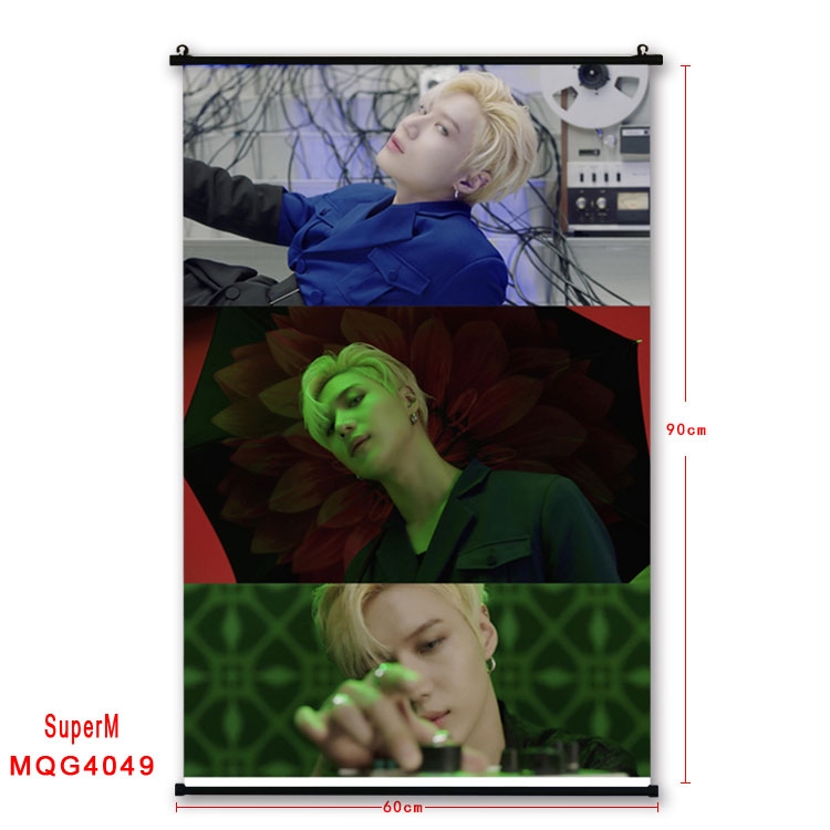 Super M  Celebrity plastic pole cloth painting Wall Scroll60X90CM MQG4049