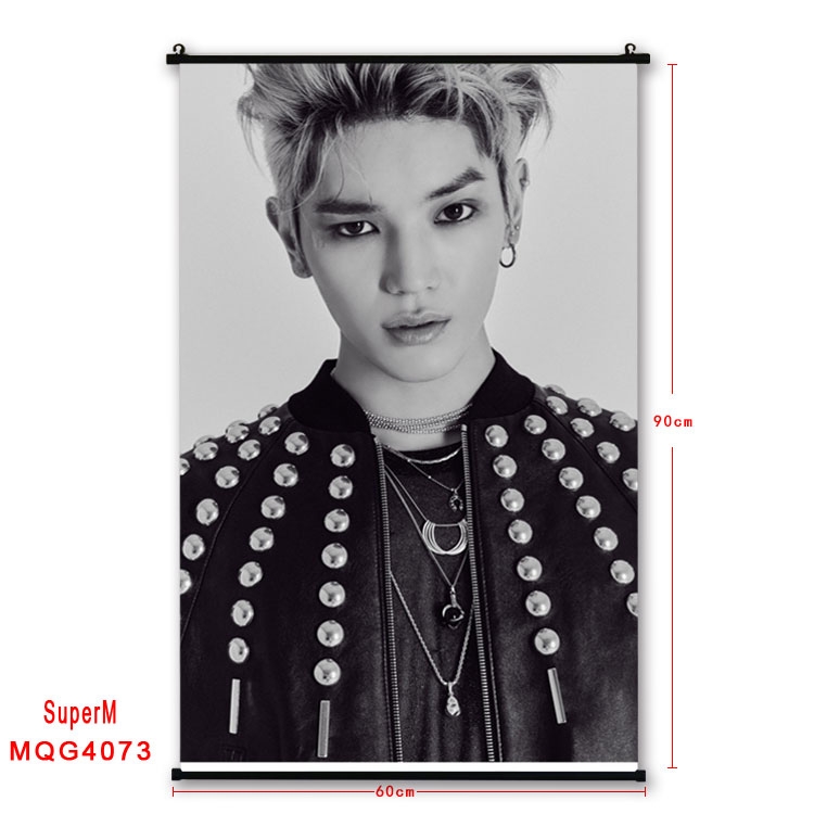 Super M  Celebrity plastic pole cloth painting Wall Scroll 60X90CM   MQG4073