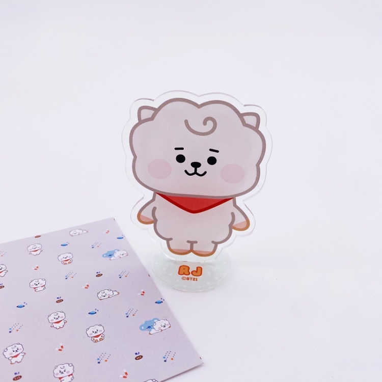 BT21  Cartoon acrylic Standing Plates 7.5x11cm 30g  price for 5 pcs