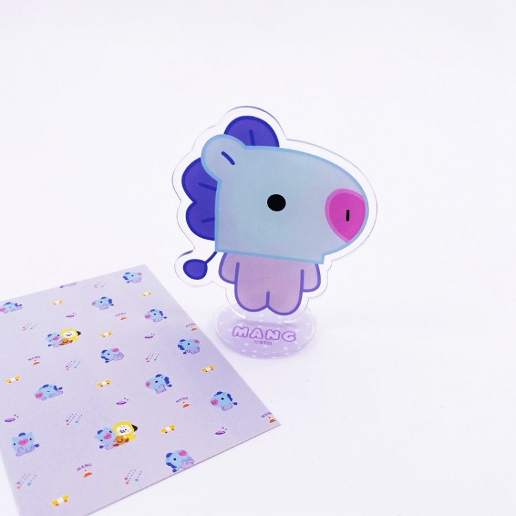 BT21  Cartoon acrylic Standing Plates 7.5x11cm 30g  price for 5 pcs