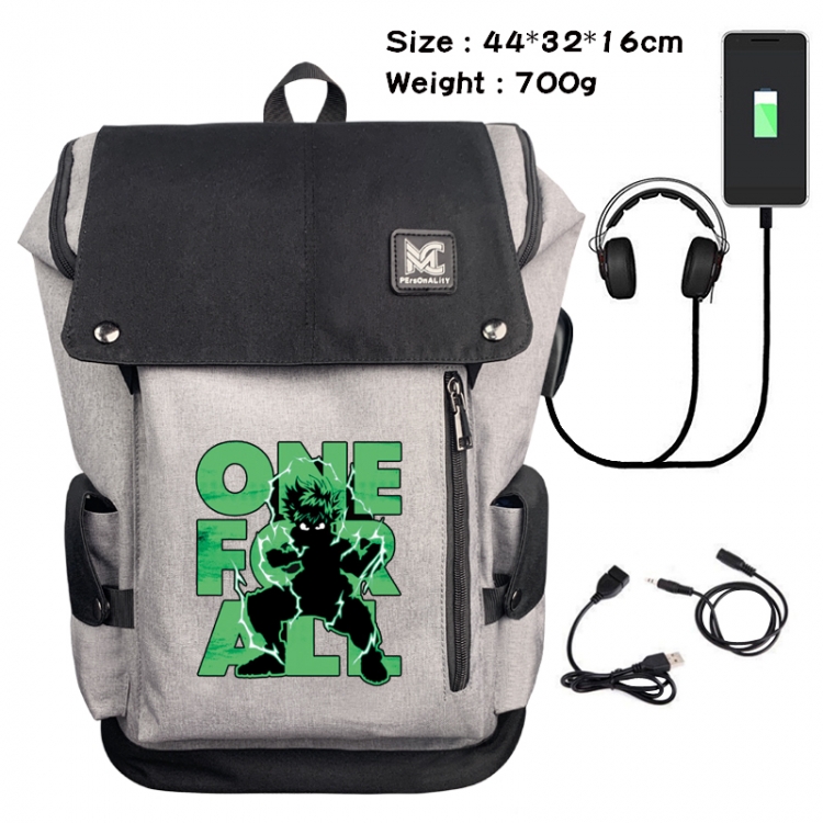 My Hero Academia Data cable animation game backpack school bag 4A
