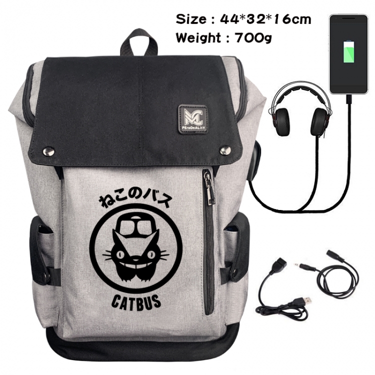 TOTORO Data cable animation game backpack school bag 4A