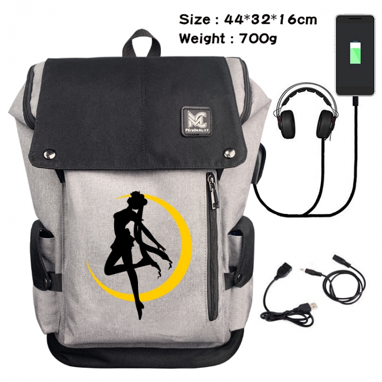 sailormoon Data cable animation game backpack school bag 3A