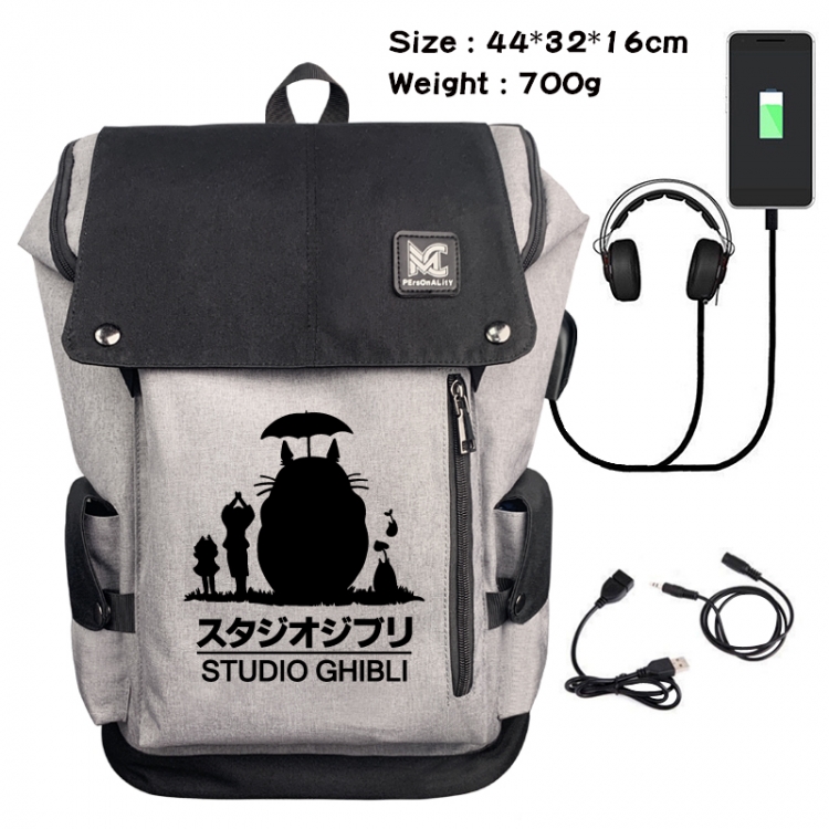 TOTORO Data cable animation game backpack school bag 5A