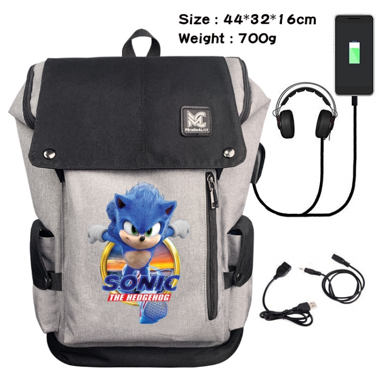 Super Sonico Data cable animation game backpack school bag 2A